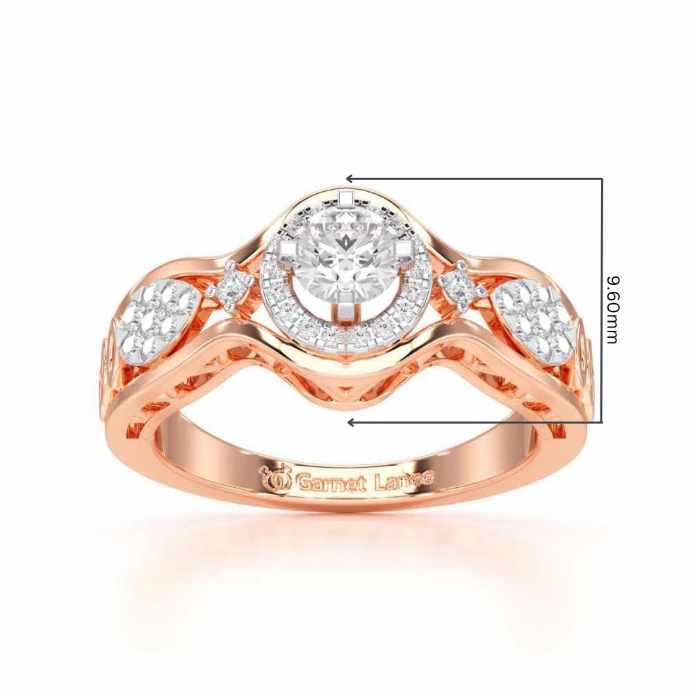 Sovereign Shimmer Solitaire Ring - Rose Gold - Image 5