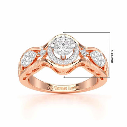 Sovereign Shimmer Solitaire Ring - Rose Gold - Image 5