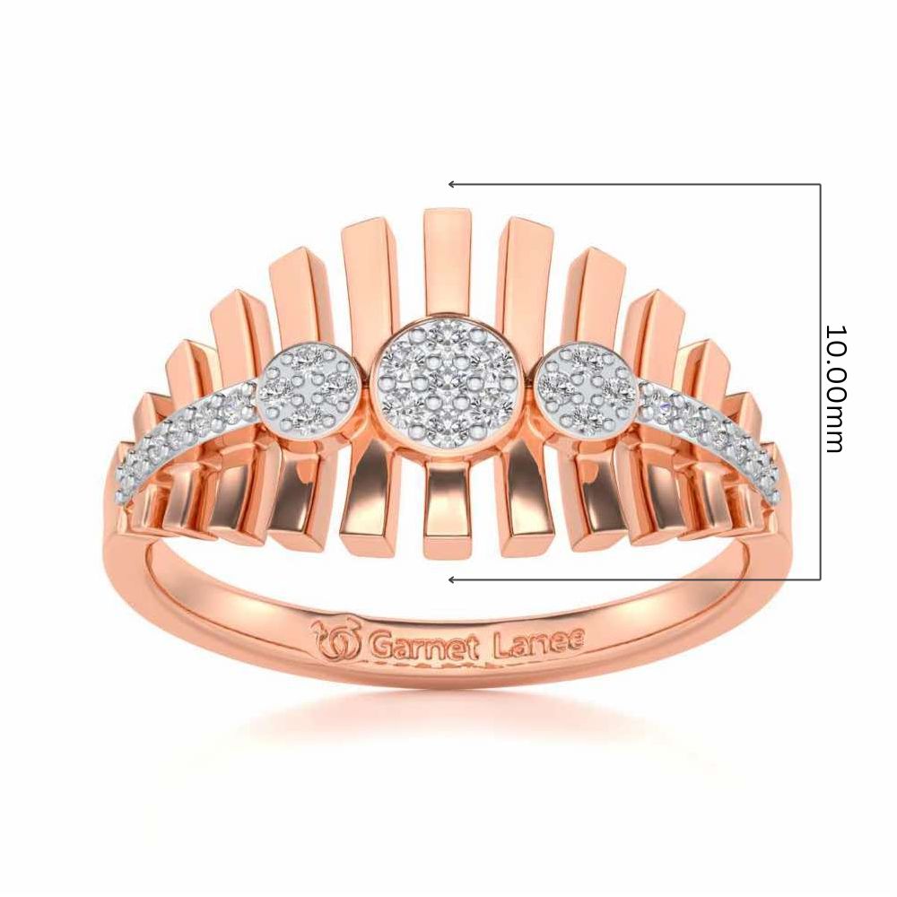 Reverberation Silver Ring - Rose Gold - Image 5