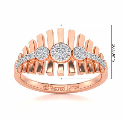 Reverberation Silver Ring - Rose Gold - Image 5