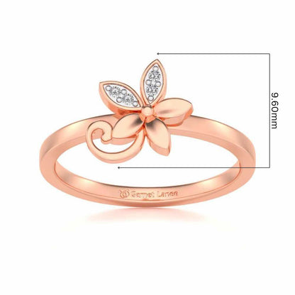 Jasmine Glow Silver Ring - Rose Gold - Image 5