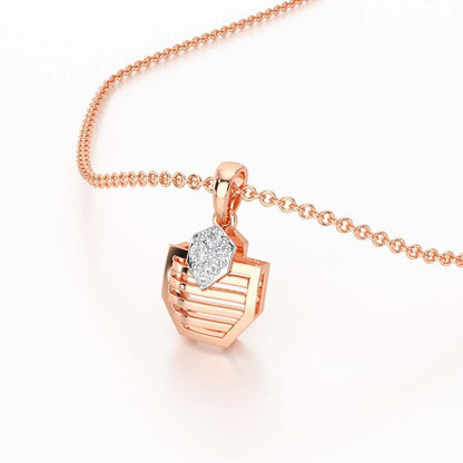 Twilight Whisper Silver Pendant - Rose Gold - Image 2