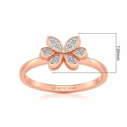 Let Me Bloom Silver Ring - Rose Gold - Image 5