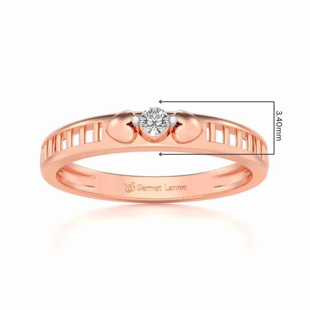 Miracle Solitaire Silver Ring - Rose Gold - Image 5