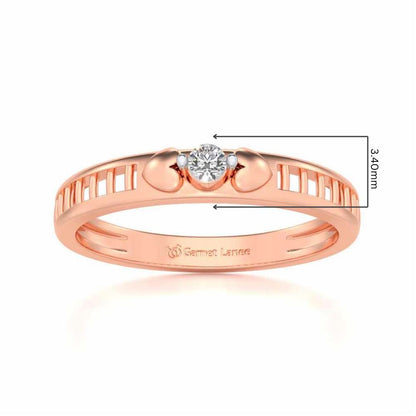 Miracle Solitaire Silver Ring - Rose Gold - Image 5