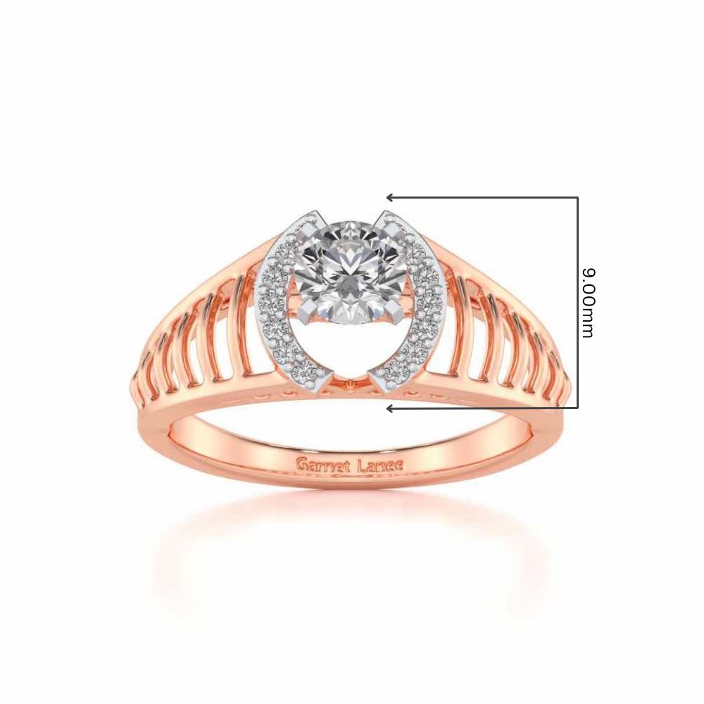 Sparsh Solitaire Ring - Rose Gold - Image 5