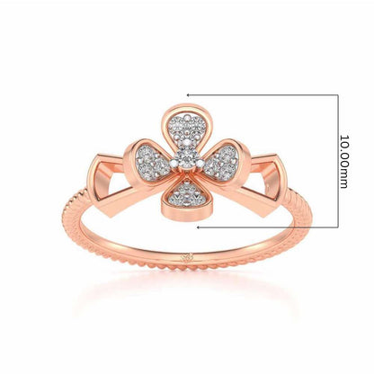 Charita Silver Ring - Rose Gold - Image 5