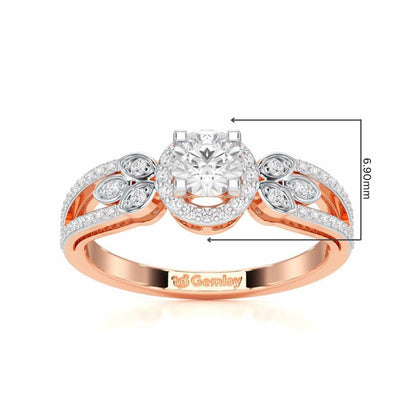 Opulent Radiance Solitaire Ring - Rose Gold - Image 5