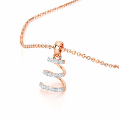 Twinkle Tranquility Silver Pendant - Rose Gold - Image 2
