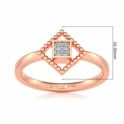 Hiral Silver Ring - Rose Gold - Image 5