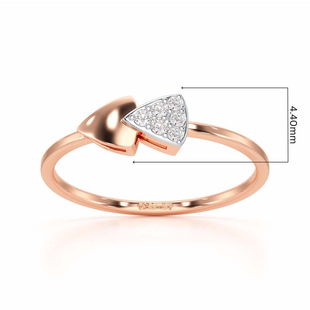Airy Pointers Silver Ring - Rose Gold - Image 5