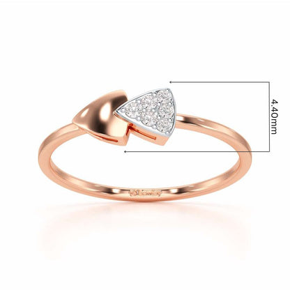 Airy Pointers Silver Ring - Rose Gold - Image 5