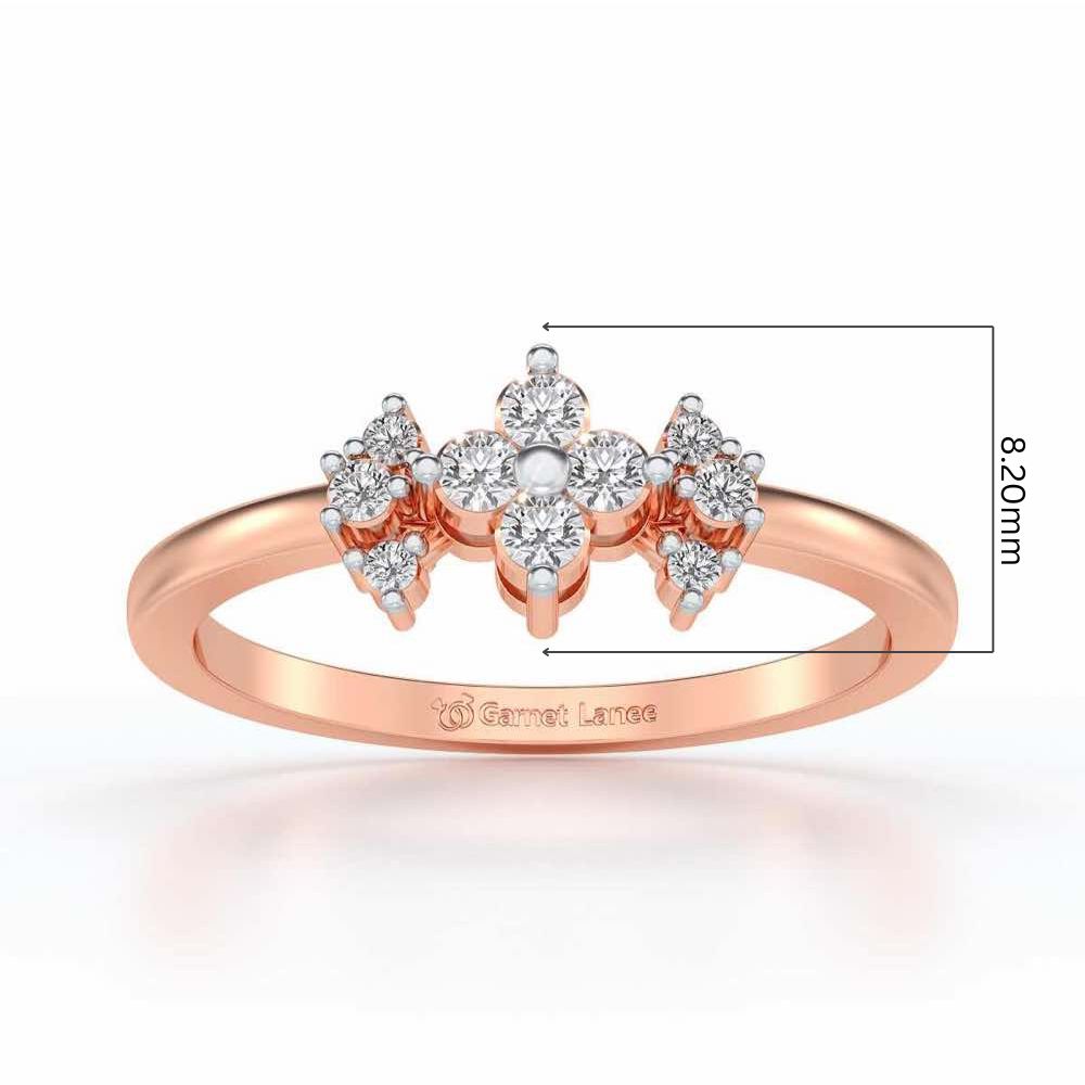 Aradhya Silver Ring - Rose Gold - Image 5