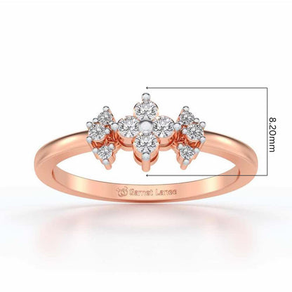 Aradhya Silver Ring - Rose Gold - Image 5