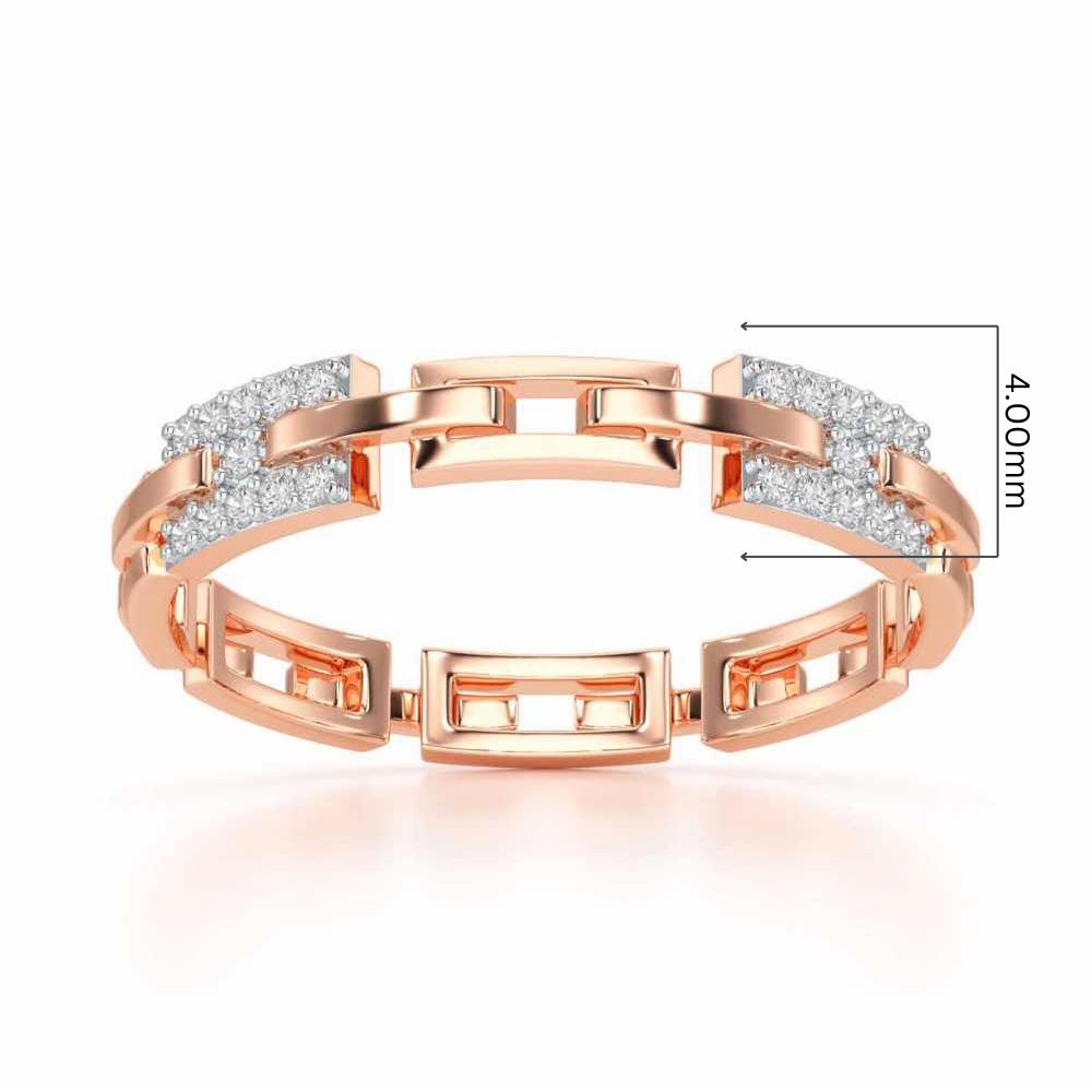 Buckle Silver Ring - Rose Gold - Image 5
