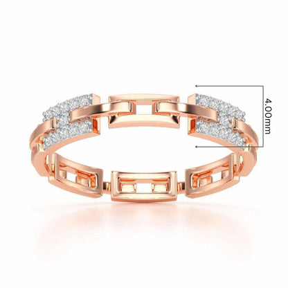 Buckle Silver Ring - Rose Gold - Image 5