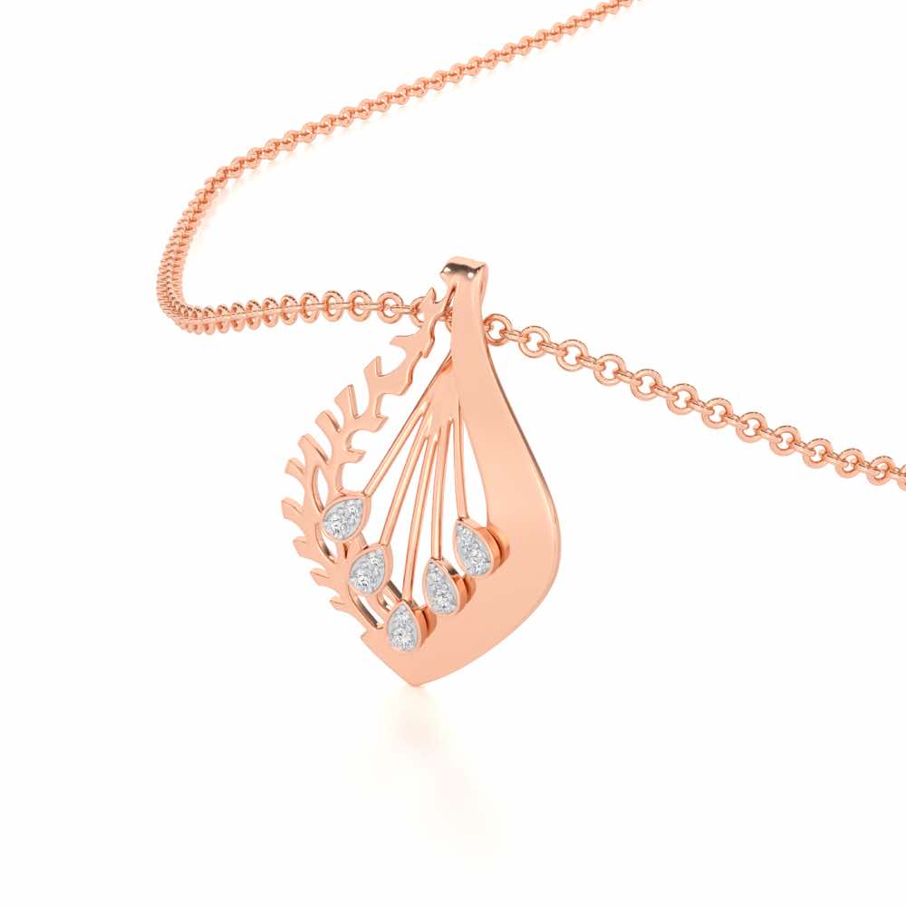Enchanting Growth Silver Pendant - Rose Gold - Image 2