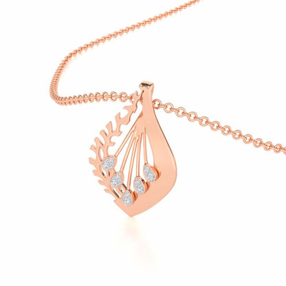Enchanting Growth Silver Pendant - Rose Gold - Image 2