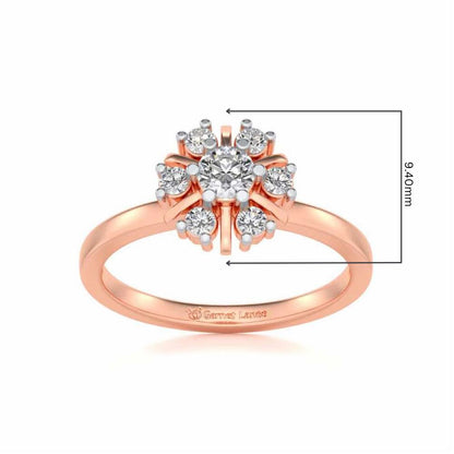 Blissfully elegant Solitaire Silver Ring - Rose Gold - Image 5
