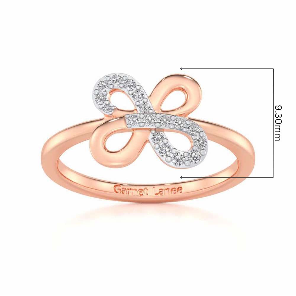 Luck Petal Silver Ring - Rose Gold - Image 5