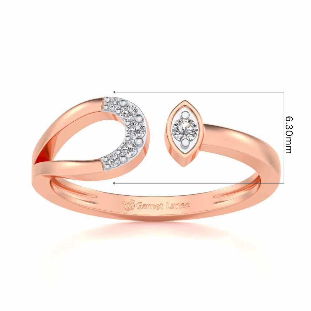 Ira Silver Ring - Rose Gold - Image 5