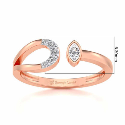 Ira Silver Ring - Rose Gold - Image 5