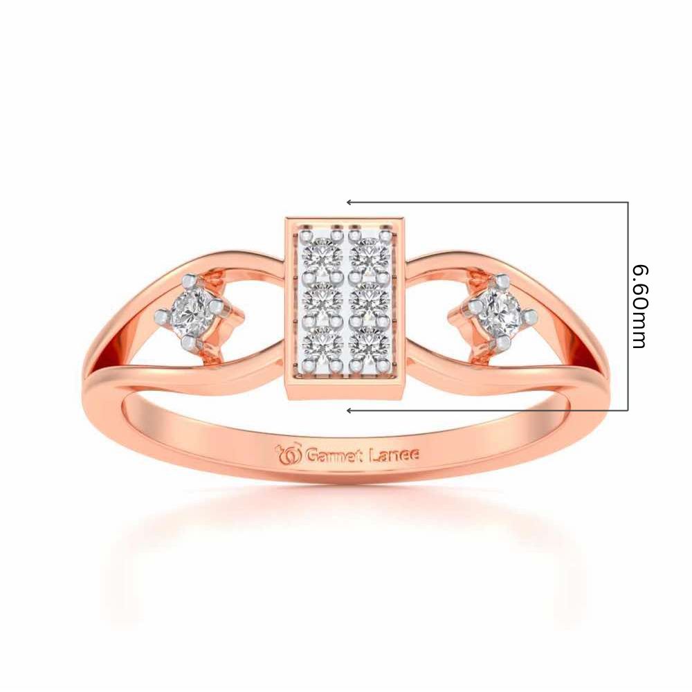 Ella Silver Ring - Rose Gold - Image 5