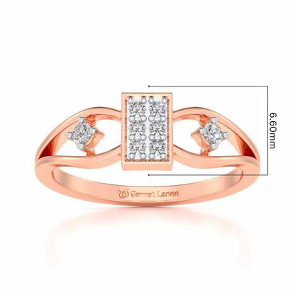 Ella Silver Ring - Rose Gold - Image 5