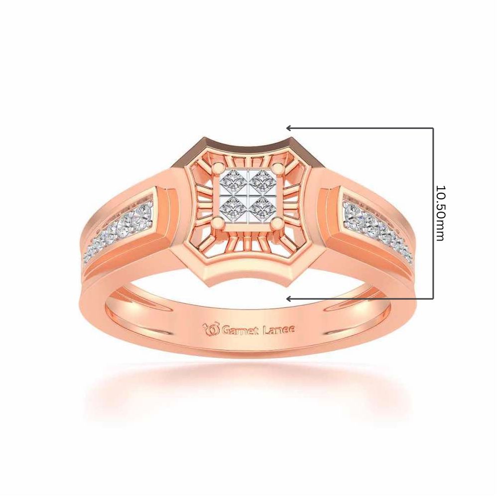 Rays Ring For Men For Men - Rose Gold - Image 5