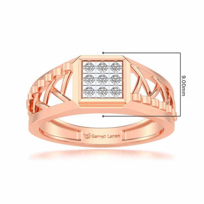 Criss-Cross Ring For Men - Rose Gold - Image 5