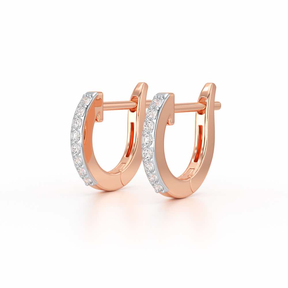 Celeste Silver Bali Earrings - Rose Gold - Image 3