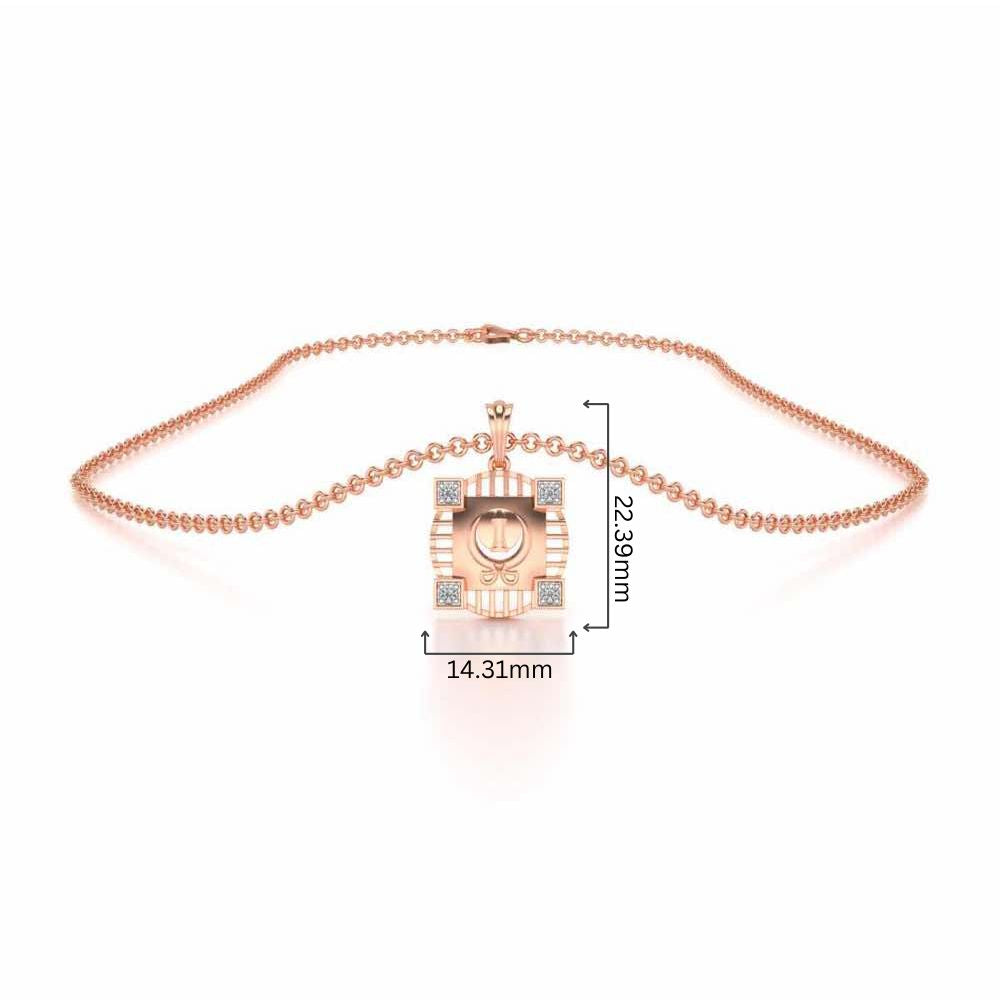 Navi Silver Pendant - Rose Gold - Image 4