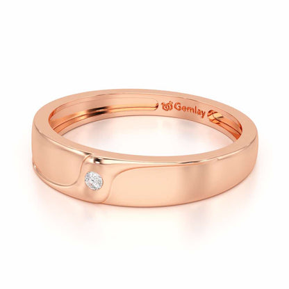 Noctura Silver Ring For Men - Rose Gold - Image 3