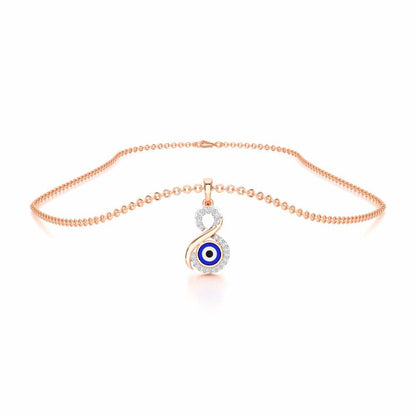 Sacred Gaze Silver Pendant - Rose Gold - Image 3