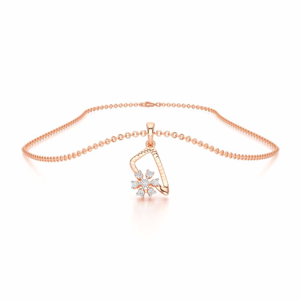 Serene Elegance Silver Pendant - Rose Gold - Image 3