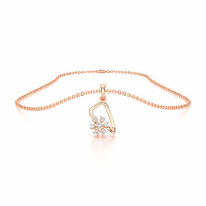 Serene Elegance Silver Pendant - Rose Gold - Image 3