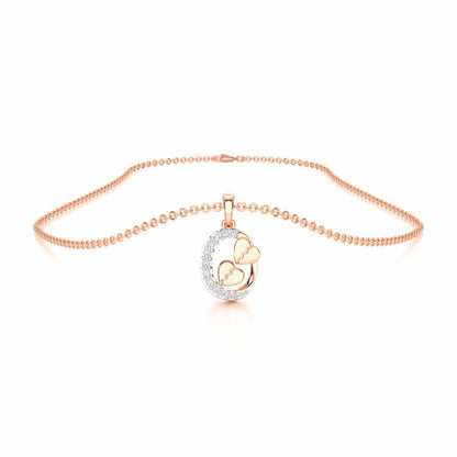 Hearts Of Gleam Silver Pendant - Rose Gold - Image 3