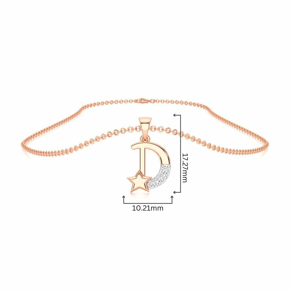 D-Glint Silver Pendant - Rose Gold - Image 4