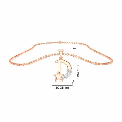 D-Glint Silver Pendant - Rose Gold - Image 4