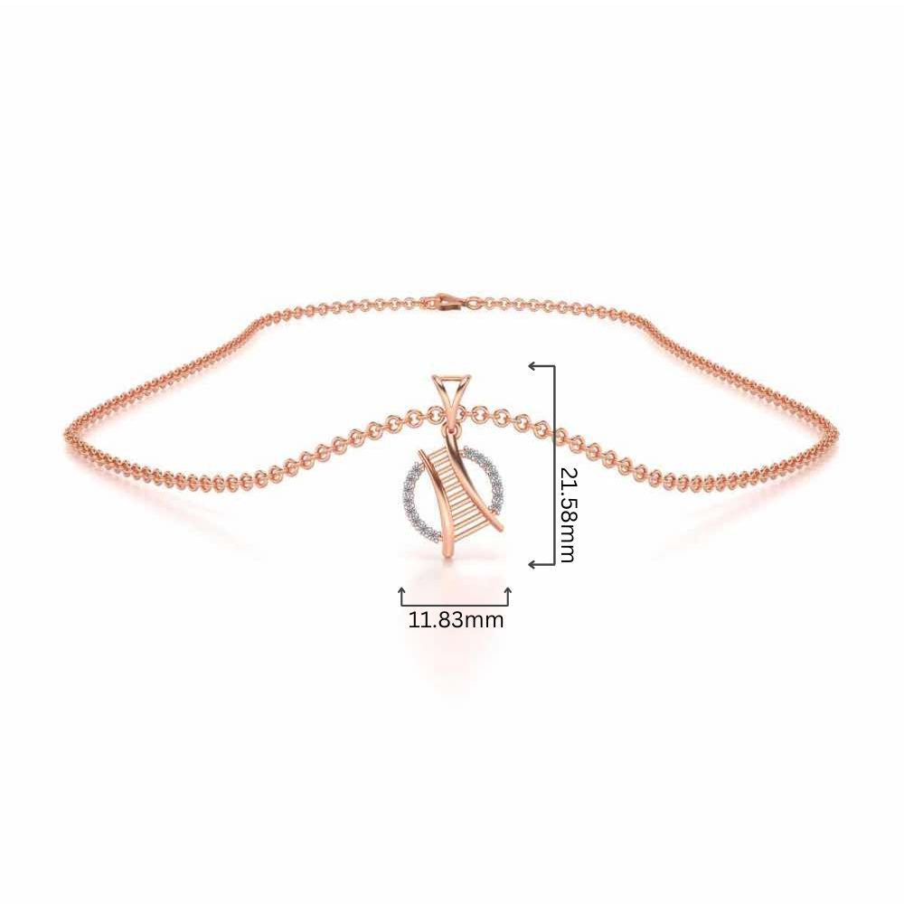 Tiny Ladder Silver Pendant - Rose Gold - Image 4