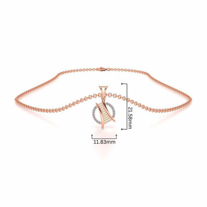 Tiny Ladder Silver Pendant - Rose Gold - Image 4