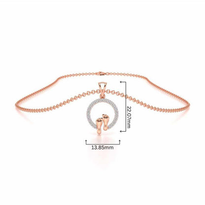 Tinsel Feet Silver Pendant - Rose Gold - Image 4
