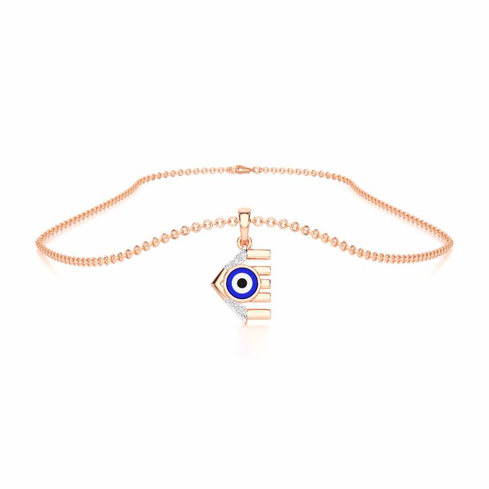 Fate Protector Silver Pendant - Rose Gold - Image 3