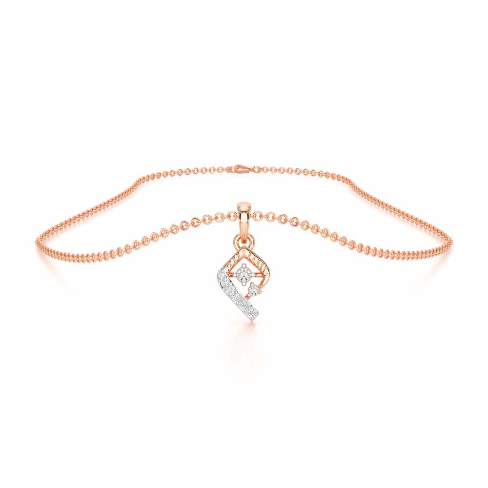 Celestial Glow Silver Pendant - Rose Gold - Image 3