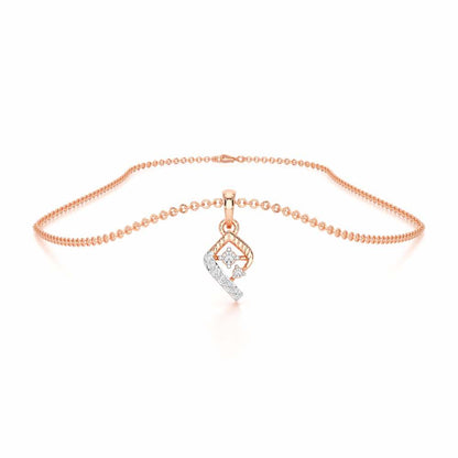Celestial Glow Silver Pendant - Rose Gold - Image 3