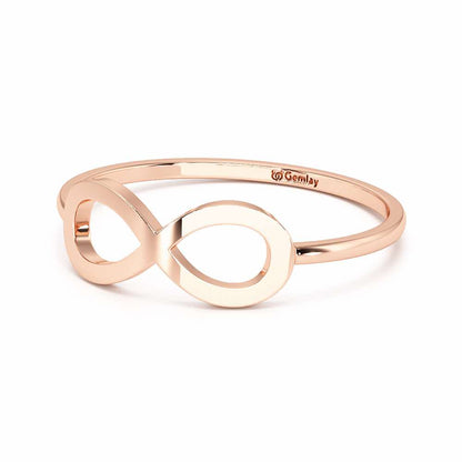 Dazzle Infinity Women Silver Ring - Rose Gold - Image 3