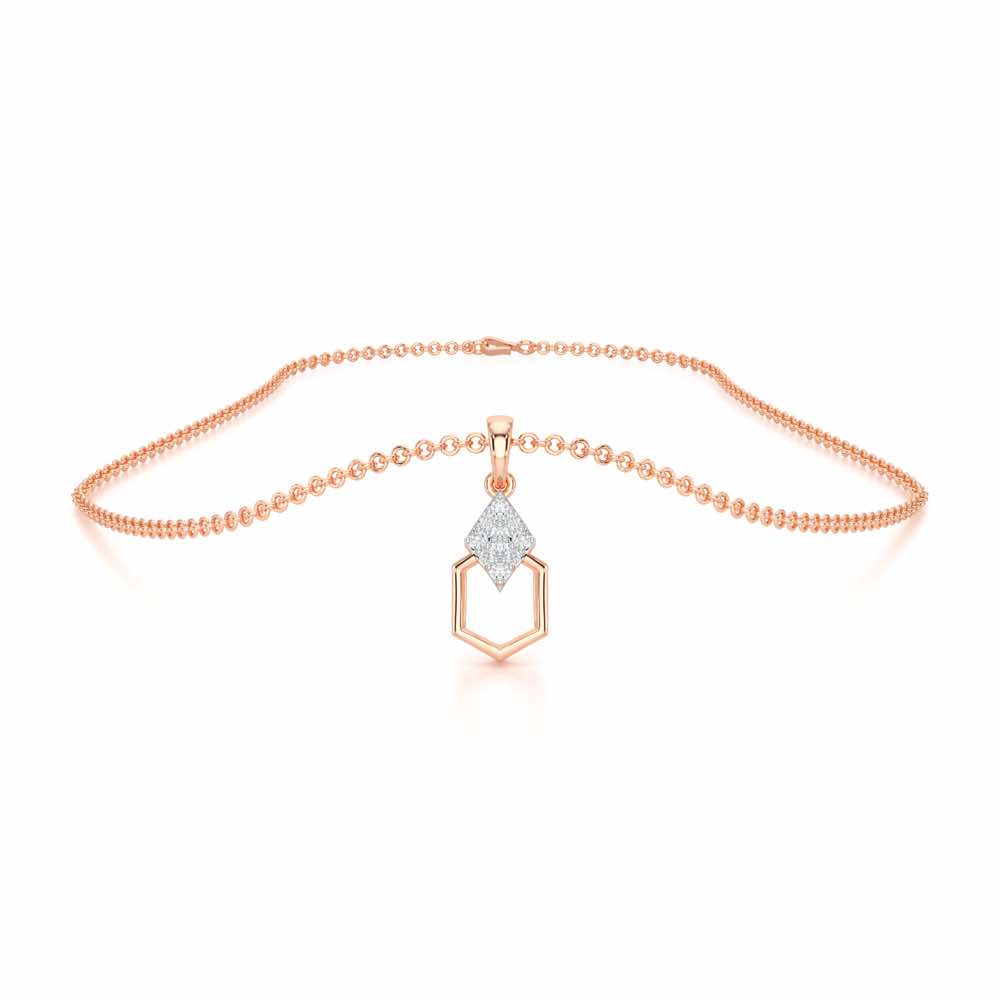 Silver Mist Silver Pendant - Rose Gold - Image 3