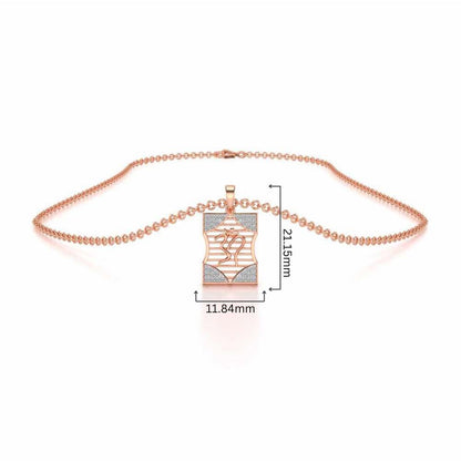 Shivaya Silver Pendant - Rose Gold - Image 4