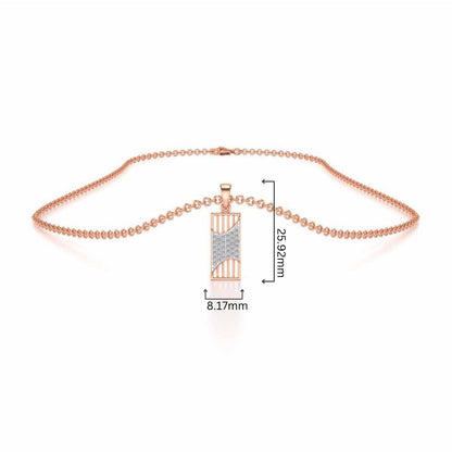 Indu Silver Pendant - Rose Gold - Image 4