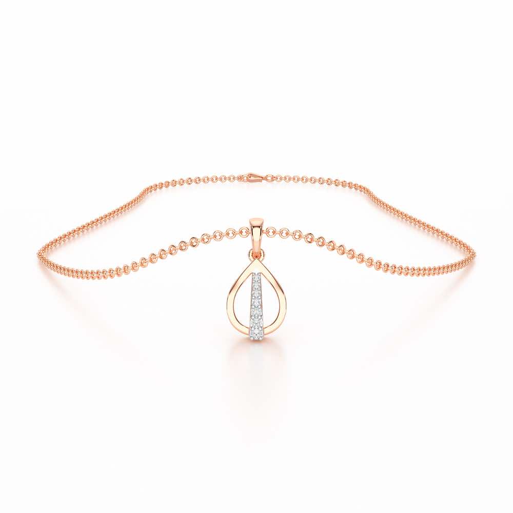 Timeless Glow Silver Pendant - Rose Gold - Image 3
